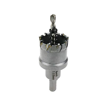 Carbide Hole Saw 1-3/8"/35mm Cutting Dia Hole Cutter for Cutting Stainless Steel Iron - size: 1-3/8"/35mm