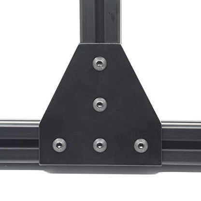 8Pcs Black 2020 Profile Connector Corner Bracket Outside Joint Board Plate - size: 2020 8 Pcs T