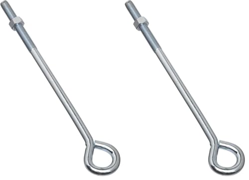 National Hardware N221-341 2160BC Eye Bolt in Zinc Plated,1/2" x 12" (Pack of 2) - size: 1 Count (Pack of 2)