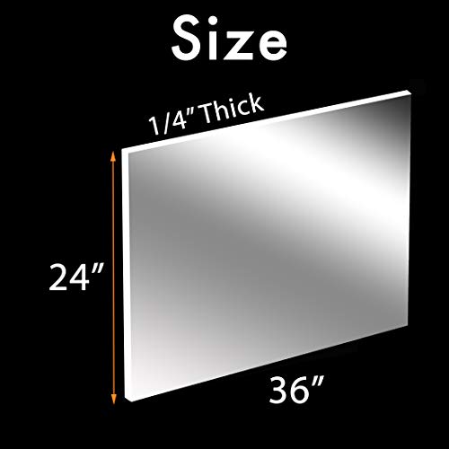 CALPALMY (2-Pack) 24 x 36 Clear Acrylic Sheet Plexiglass 1/4” Thick; Use for Craft Projects, Signs, Display Cases, Sneeze Guard and More; Cut with Cricut, Engraver, Power Saw or Hand Tools - color: Clear, size: 24x36", 1/4" Thick