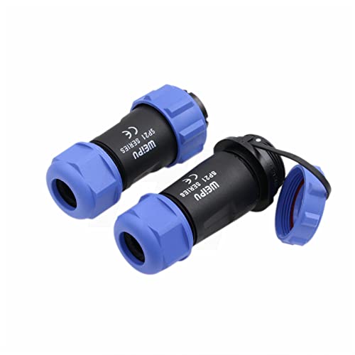 SP21 7 Pin Connector 15A Power Aviation Circular Threaded Solder Wire Cable Socket Plug 14AWG - size: 7 pin 15A