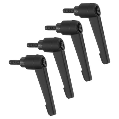 uxcell 4Pcs M5 x 12mm Adjustable Knobs Handle Male Thread Push Button Ratchet Quick Release Locking Rotating Bolt for Lathe Machinery, Black - size: M5 x 12mm