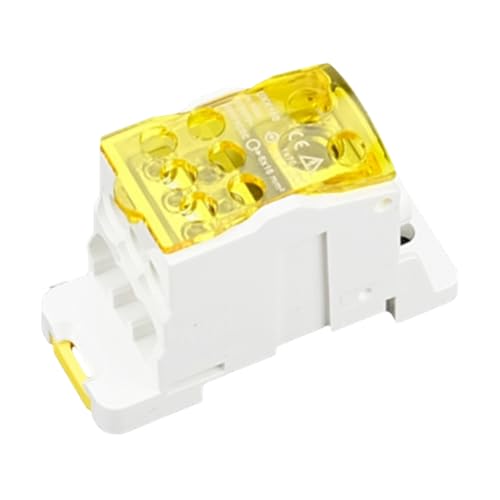 BORDSTRACT 690V 160A Yellow DIN Rail Distribution Box - color: Yellow, size: 160A