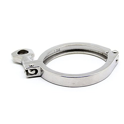 TC 3.5" Tri Clamp Stainless Steel 304 with Silicone Gasket - Heavy Duty Sanitary Single Pin Tri Clamp Clover - size: 3.5 inch