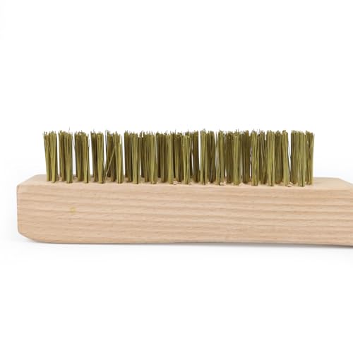 MAXMAN Brass Brush 10", 2Pcs Heavy Duty Brass Wire Brush, Rust/Weld Remover - style: 2Pcs Brass Brushes