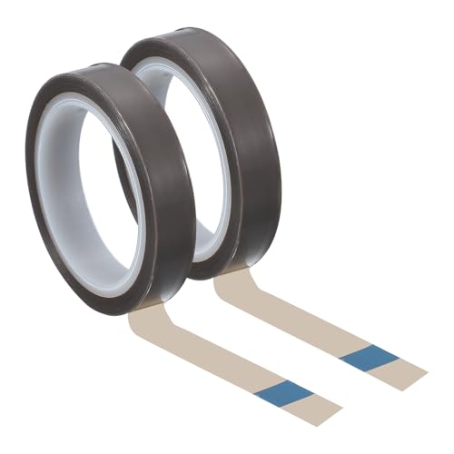 PATIKIL 0.4" x 33ft Heat Resistant Tape, High Temperature Tape PTFE Adhesive High Heat Tape Waterproof Smooth Surface for Vacuum Sealer Machine Insulation Protection, 0.08mm Thick, 2PCS - size: 0.08x10mm