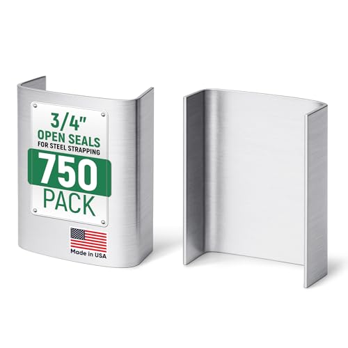 3/4" Open Seals for Steel Strapping, Pack of 750 - size: Pack of 750