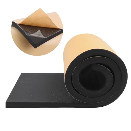 FONUNO Neoprene Foam Padding with Adhesive Closed Cell Foam, Black - color: Black, size: 12" Wide x 118" Long x 3/4" Thick