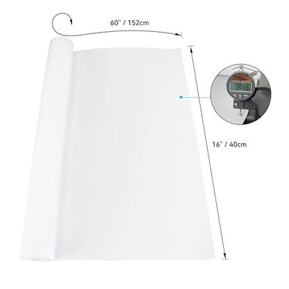 HFS(R) PTFE Film Sheet Laboratory Grade No Adhesive, Pure White 16" x 60"
