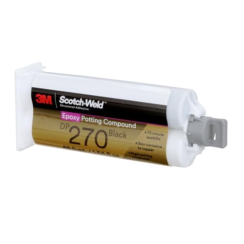 3M Scotch-Weld Epoxy Potting Compound DP270, Black, 48.5mL Duo-Pak, 1 Each - size: 48 mL (1.64 fl oz)