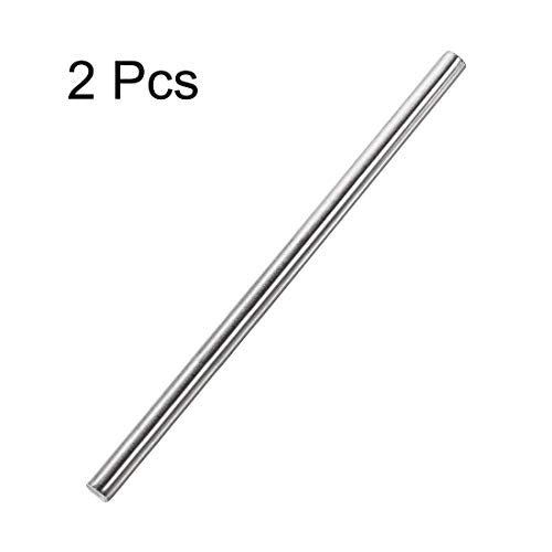 uxcell 8mm x 300mm 304 Stainless Steel Solid Round Rod for DIY Craft - 2pcs - size: 8 mm x 300 mm
