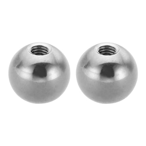 PATIKIL M5x16mm Ball Nuts Knob, 2 Pcs Female Thread 304 Stainless Steel Round Blind Hole Screw Cap Cover for Lighting Machinery DIY Decoration, Silver - size: M5x16mm
