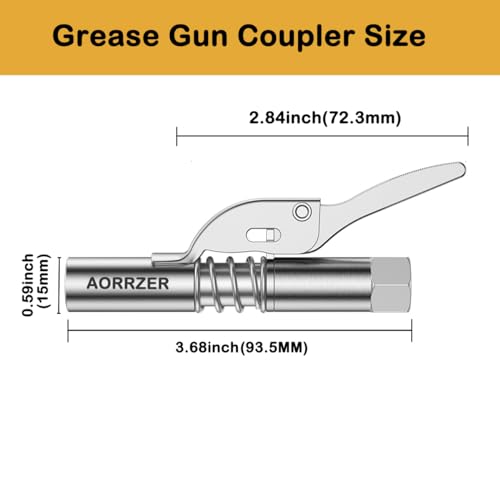Grease Gun Coupler 2 PCS, Strong Lock-on Greases Gun Couplers - size: 2 PCS