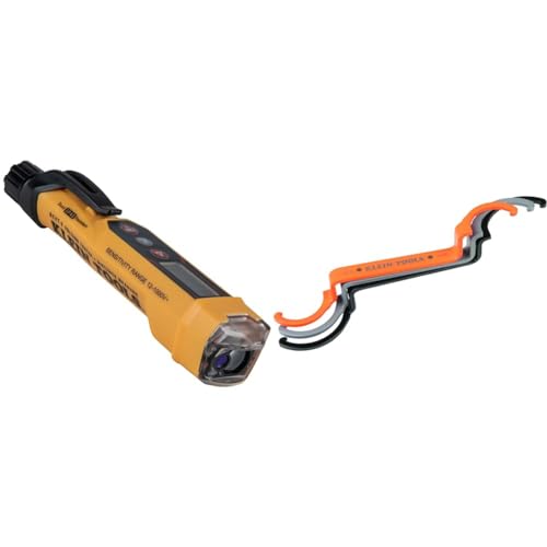 Klein Tools NCVT-6 Non-Contact Volt Tester, 12-1000V AC Pen with Integrated Laser & 50900R Conduit Lockout Wrench Set, Tighten and Loosen Locknuts in Tight Spaces