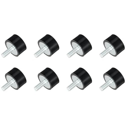uxcell M4 Thread Rubber Mounts, Vibration Isolators, Cylindrical Shock Absorber with Studs 15 x 8mm 8pcs - size: M4x15x8mm