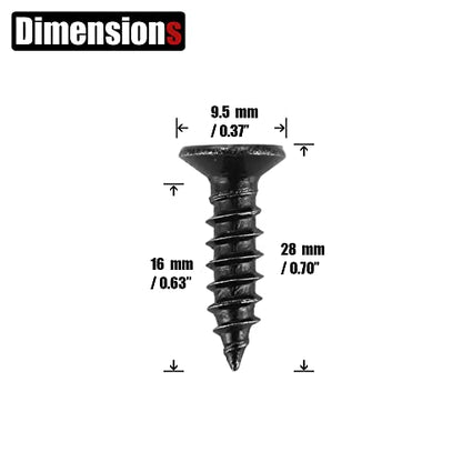 JQK #10 x 5/8" Black Screw, Flat Head Phillips Wood Screw 18-8 S/S Electroplating Black Stainless Steel, #10 x 5/8-Inch, 100-Piece, SB5016-P100 - color: Black, size: #10 x 5/8 IN(100 Pcs)