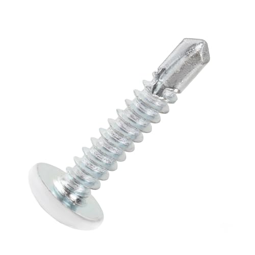 #10 x 3/4" White Self Tapping Sheet Metal Screws for RV Siding, 150 Pcs