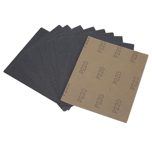 MAXMAN 1/4 Sheet Sandpaper, 4.5" x5.5" 220 Grit Silicone Carbide, for Wood - style: 220 grit