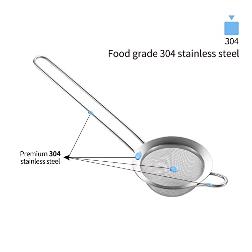 Fine Mesh Strainer with Handle Tea Sifter Stainless Steel Sieve - size: Small 3 inch