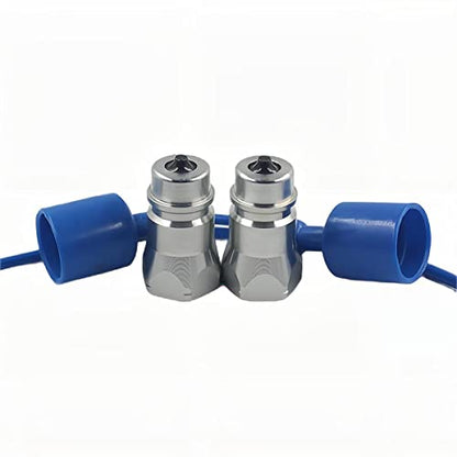 2-PCS 1/2" Ag ISO5675 Poppet Valve Hydraulic Quick Connect Male Coupler Nipple Tractor Coupling 1/2" NPTNV12 NPT M/F - size: 2PCS-1/2 NPT Male( Poppet)