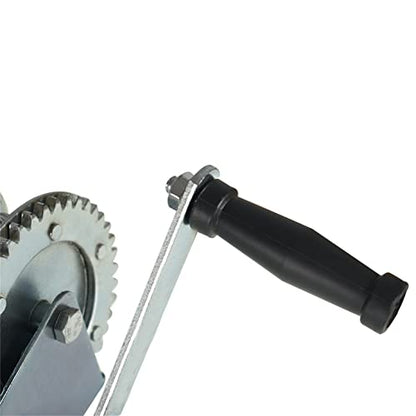 Hand Crank Winch 1600 lbs with Brake Come-Along Heavy Duty Steel Cable for Boat, Trailer, ATV
