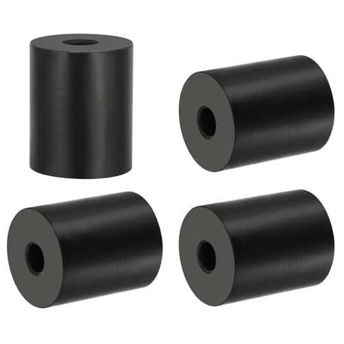 PATIKIL Multi Purpose Rubber Spacer, 4 Pcs 10mm ID x 40 OD x 50mm T Neoprene Round Anti-Vibration Isolation Pads Isolator Rubber Bushings Spacer Washer for HVAC Bolts Car Accessories