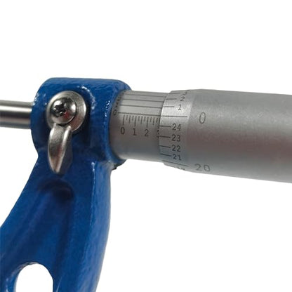 HFS(R) 4-5" Outside Micrometer with 0.0001" Accuracy, Carbide Anvil and Laser-Etched Scale - size: 4-5"x0.0001", style: Classic Ratchet