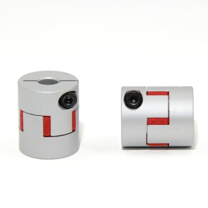 6.35mm to 8mm Bore Aluminium Plum Flexible Shaft Coupling Servo Stepper Motor Jaw D25xL30 Connector Flexible Shaft Couplers for 3D Printer/CNC Machine/DIY Encoder, 2pcs/Pack(6.35mmx8mm) - size: 6.35mmx8mm