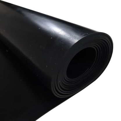 33-P007-125-004-036 General Purpose Rubber, 70A Durometer, Smooth Finish, Adhesive Backed, 0.125" Thickness, 4" Width, 36" Length, Black