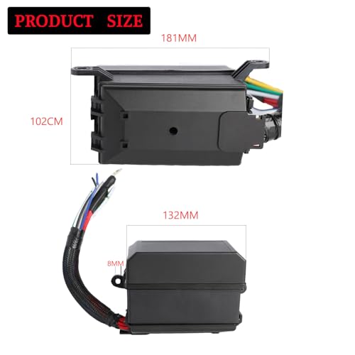 Pre-Wired 12V Fuse Relay Box, 6-Way 40A 4-Pin Relay Panel with 6 Blade Fuse Slots, Heavy-Duty Power Distribution Block for Jeep, RV, Fleet Truck, Marine & Off-Road LED Light Control - size: RY06F06