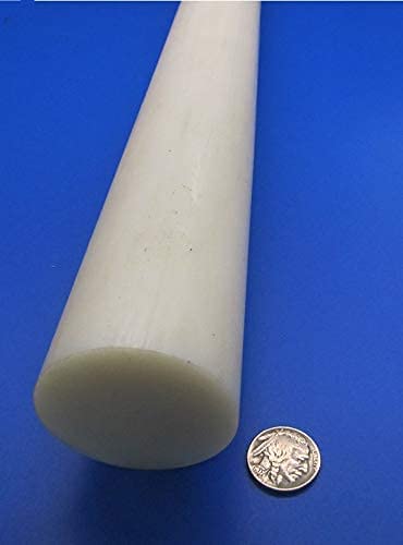 Natural Nylon Extruded Round Rod 2.00" (2") x 4 Ft Length 1 pc