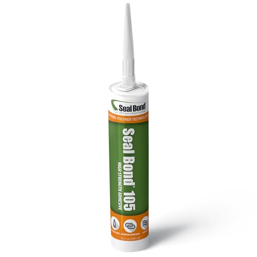 105 Adhesive Sealant – Marine/Industrial Grade, High Strength, UV Resistant, Flexible, Non-Flammable, Waterproof – Superior to Silicone – 10.1 oz – Black - color: Black
