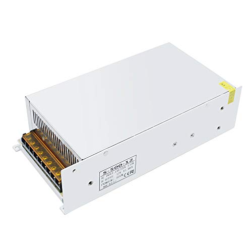 inShareplus 12V 500W DC Switching Power Supply, 41.6A Universal Regulated Power Supplies, 100-240V AC to DC 12 Volt LED Driver, Converter, Transformer for LED Strip Light, Computer Project - style: 12V 500W