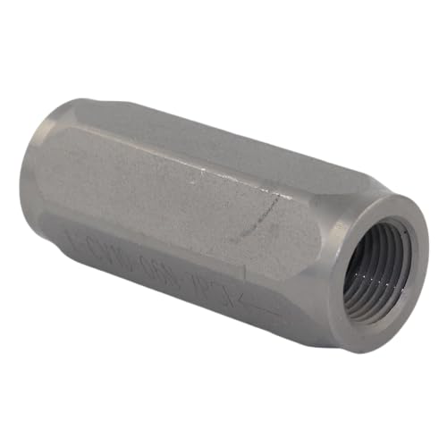 3/8'' NPTF Hydraulic In-Line Check Valve, Non-Return Valve High Pressure, Single Way, 6GPM, 5000PSI - size: CV10-06N 3/8''NPTF