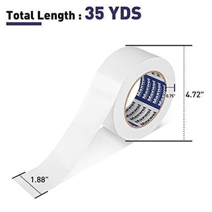 Duct Tape White Heavy Duty Waterproof Duct Tape for Home Repair - color: White