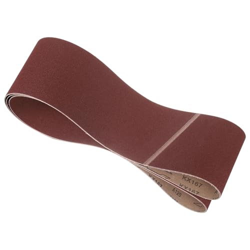 2 Pcs Sanding Belts 6 x 80 Inch 120 Grit Aluminum Oxide - size: 6 x 80 Inch(120 Grits)