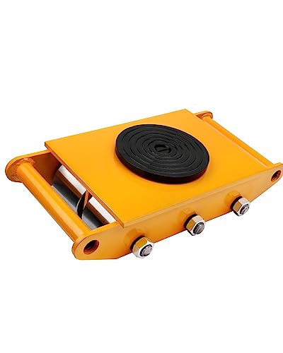 FAHKNS Machinery Moving Skate with 360° Rotation Cap 8 Steel Rollers 12T