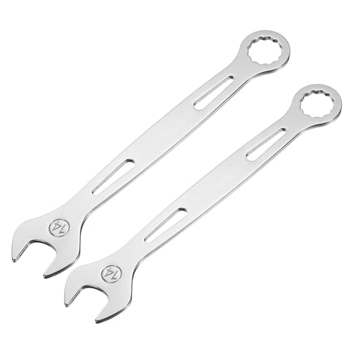 HARFINGTON 2Pcs Combination Wrench 14mm Metric 12-Point Box and Open End - size: 14mm