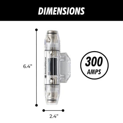 InstallGear 0/2/4 Gauge AWG in-Line ANL Fuse Holder with 300 Amp Fuse - size: 300A