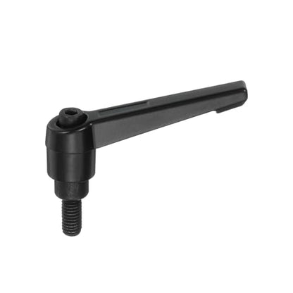 uxcell M6 x 12mm Adjustable Knobs Handle Male Thread Push Button Black - size: M6 x 12mm