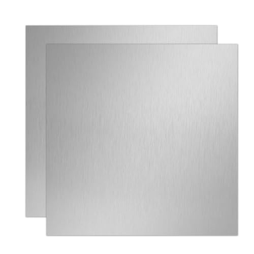 0.5mm Stainless Steel Sheet 2x2 Inch, 430 Magnetic Stainless Steel Plate, 24 Gauge Metal Sheet for Wall, DIY, Crafts, Jewelry, Electrical Repair (2 Pack) - size: 2" x 2"-24 Gauge(0.5mm)