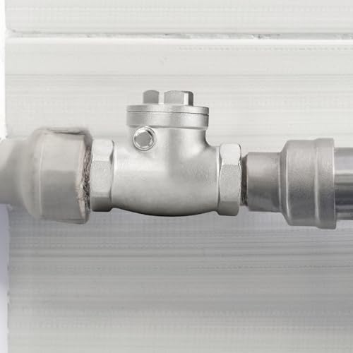 TAISHER 1PCS 304 Stainless Steel 1/2" Female Swing Check Valve，Backflow Prevention, One Way Check Valve CF8 WOG 1000 - size: 1/2"(Swing)