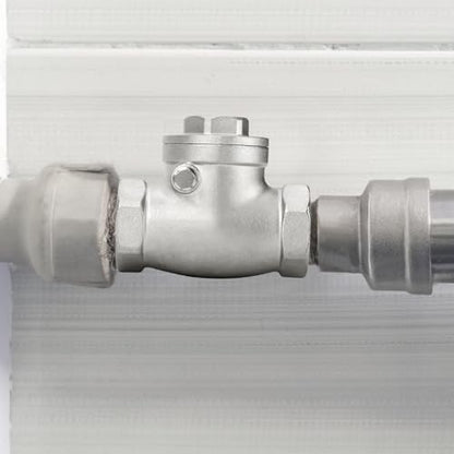 TAISHER 1PCS 304 Stainless Steel 1/2" Female Swing Check Valve，Backflow Prevention, One Way Check Valve CF8 WOG 1000 - size: 1/2"(Swing)