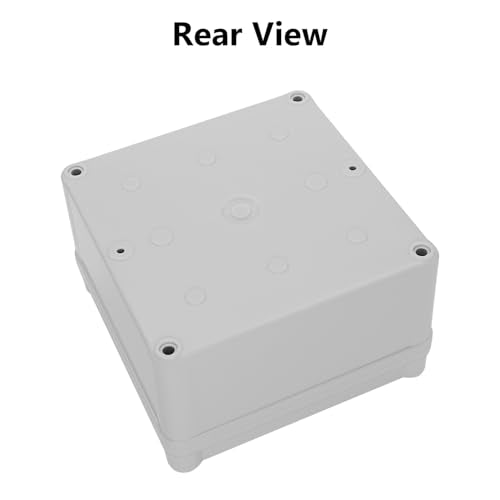 LeMotech Junction Box IP67 Waterproof Dustproof ABS Plastic Project Box for Electrical Outdoor Enclosure Gray 4.9 x 4.9 x 3 inch (125 x 125 x 75 mm) - size: 4.9" x 4.9" x 3" (1pc)