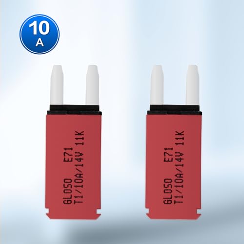 DC 10 PCS 10 Amp Auto-Reset ATM Mini Circuit Breaker （10A-30A） Blade Fuses Assortment Kit for Boat Marine RV Yacht Battery Trailer Bus Truck - style: 10A