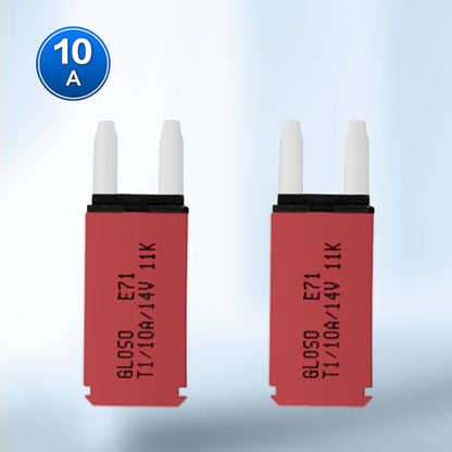 DC 10 PCS 10 Amp Auto-Reset ATM Mini Circuit Breaker （10A-30A） Blade Fuses Assortment Kit for Boat Marine RV Yacht Battery Trailer Bus Truck - style: 10A