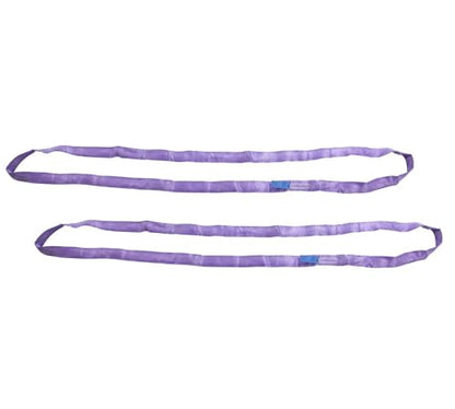 2 Pack 2 ft Purple Polyester Endless Round Sling 2600 LBS Vertical Capacity | 2100 LBS Choker | 5200 LBS Basket | Heavy Duty Endless Sling for Wrecker Recovery, Lifting & Towing - color: Purple - Vertical Capacity: 2,600 lbs., size: 2 Feet, style: 2 - Pac