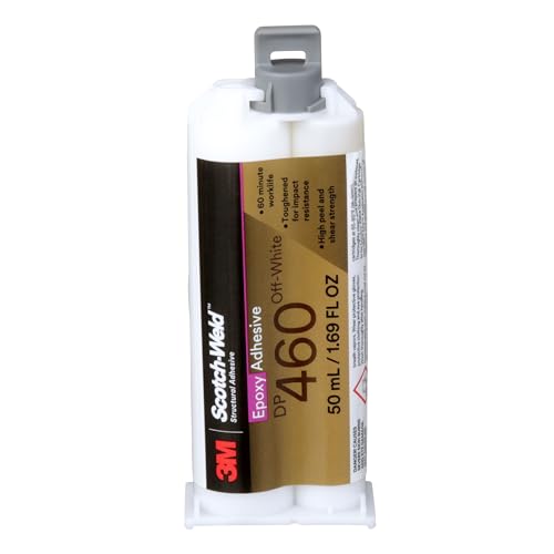 3M Scotch-Weld Epoxy Adhesive DP460, Off-White, 50 mL Duo-Pak, 1 Each, Provides strong durable bond, 60 minute work life - size: 50 mL