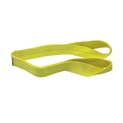2" x 3’Rigging Moving Straps Lifting Sling Tree Saver Recovery Straps Twisted Eye Web Sling 3100lbs Vertical Capacity - color: Yellow - Vertical Capacity 3100LBS, size: 3ft