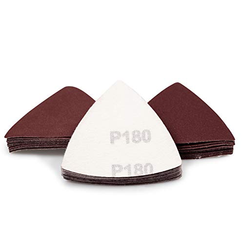 SPEEDWOX 30Pcs 180 Grit 80mm Triangular Oscillating Multi Tool Sanding Pads - style: 180 Grit